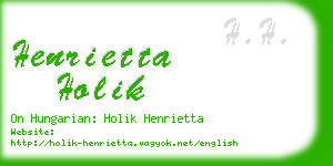 henrietta holik business card